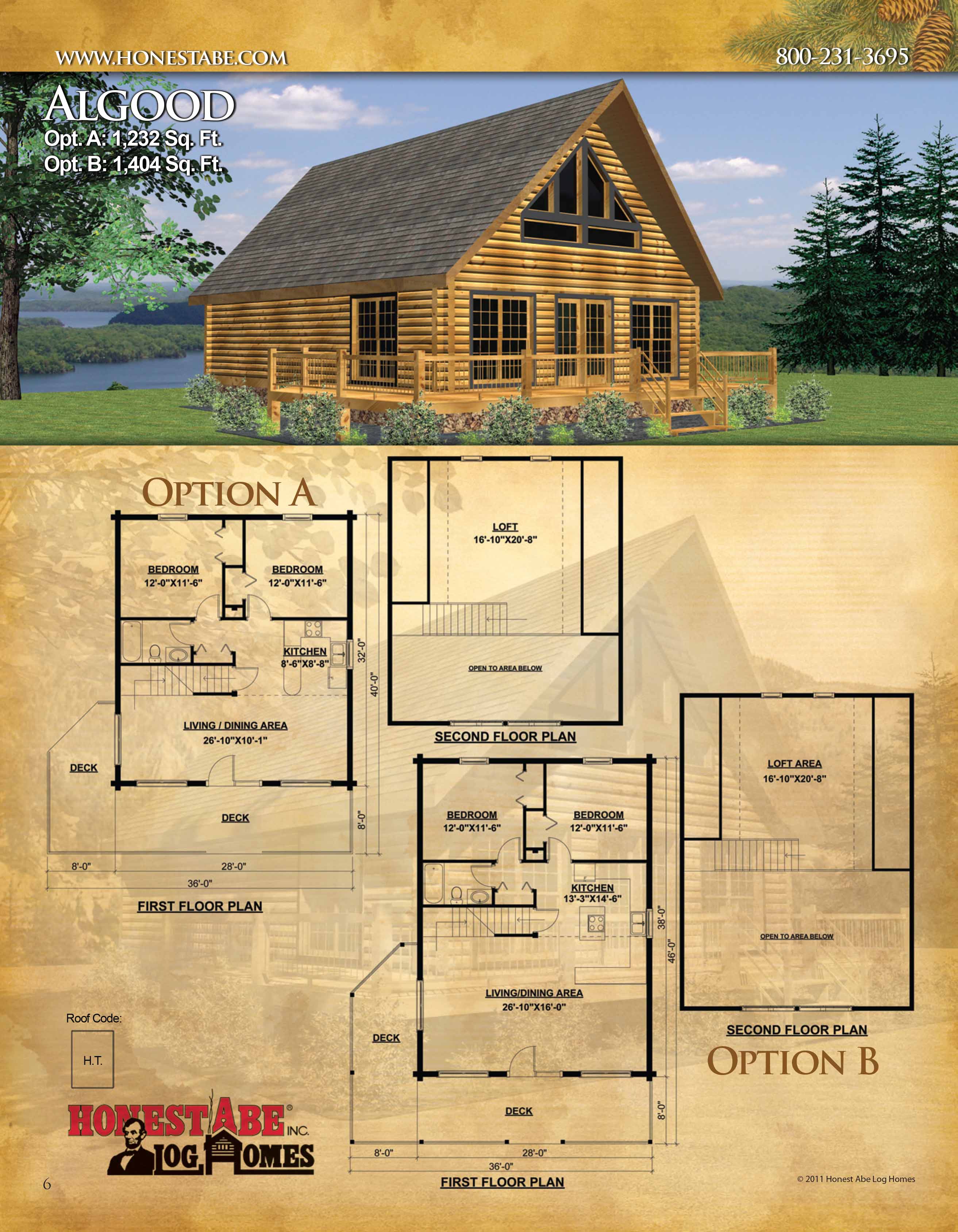 Floor Plans For Our Custom Log Cabin Homes