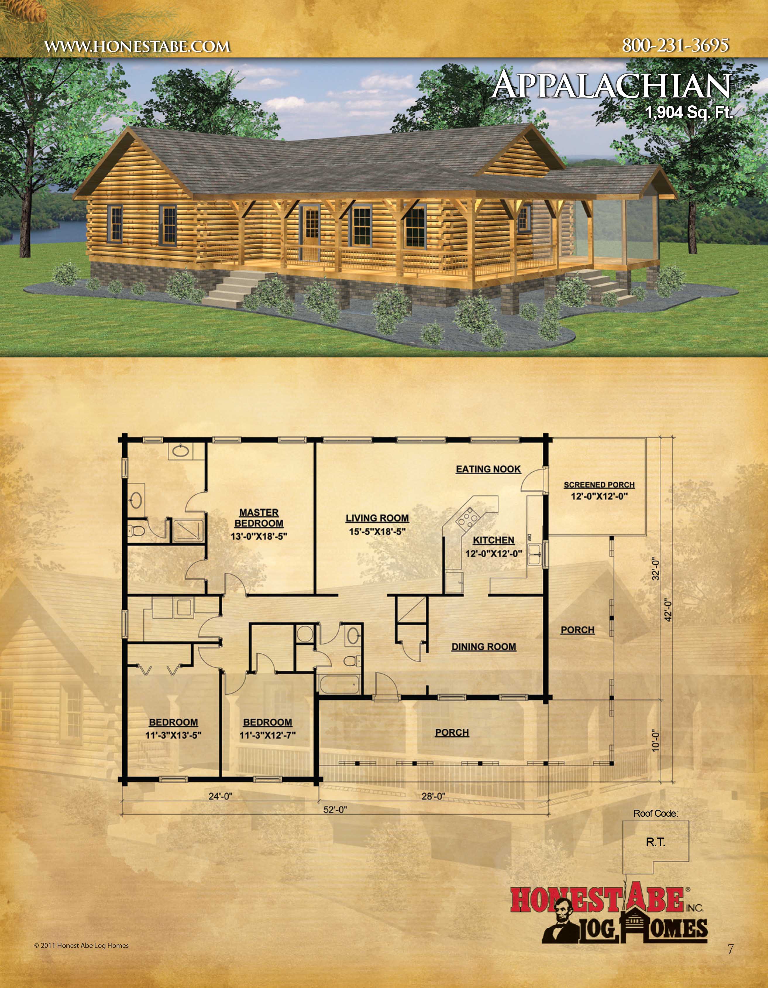 Log Homes & Cabins, Floor Plans & Packages