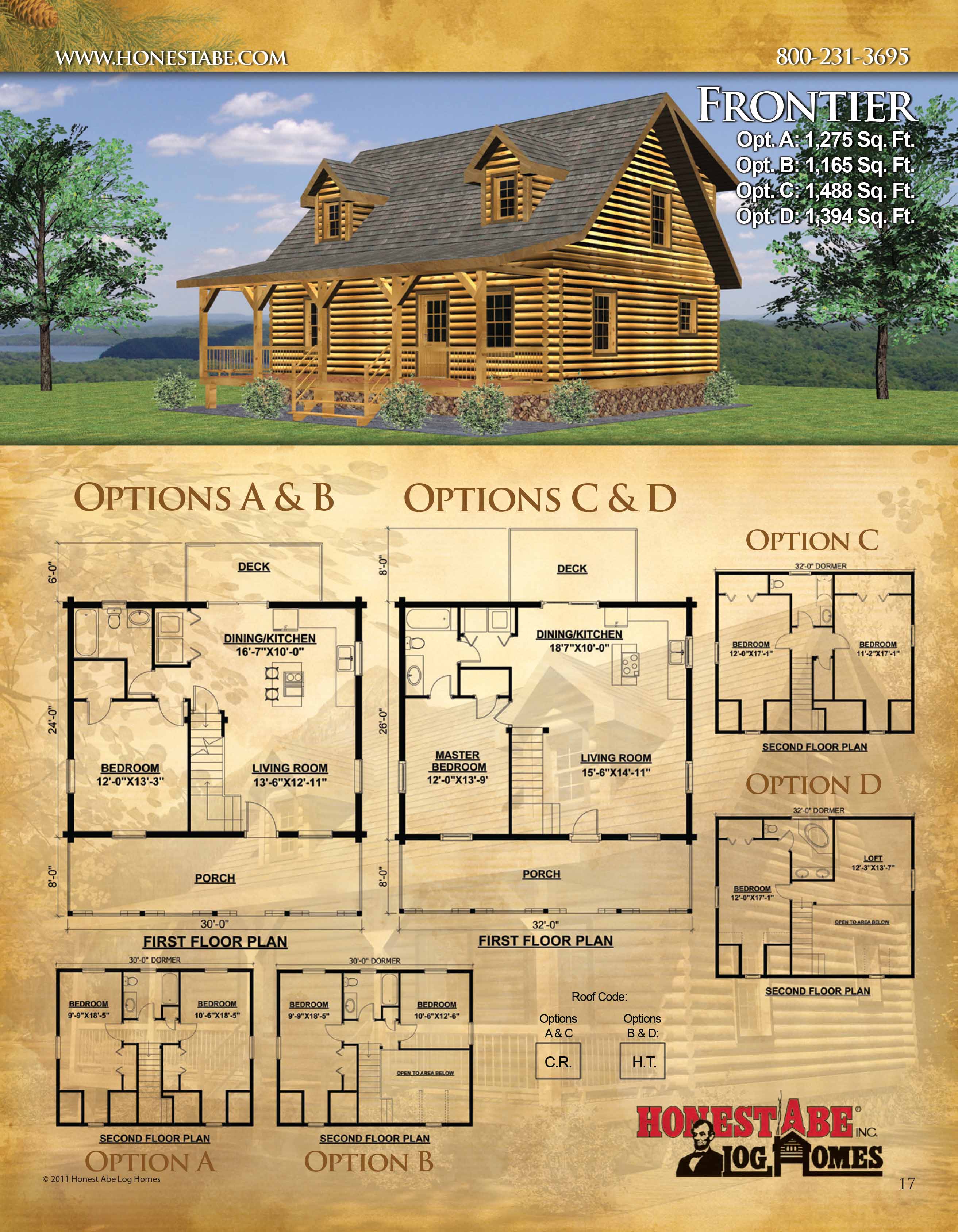 Browse Floor Plans for Our Custom Log Cabin Homes