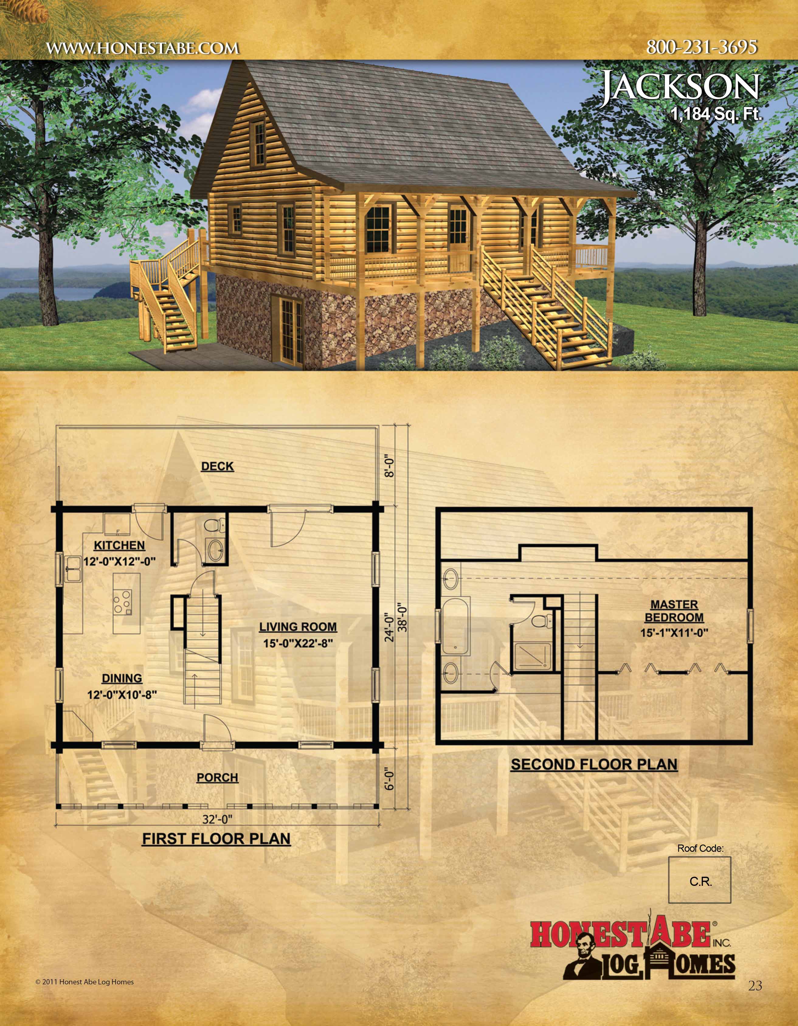 Small 2 Story Log Cabin Floor Plans Floor Roma