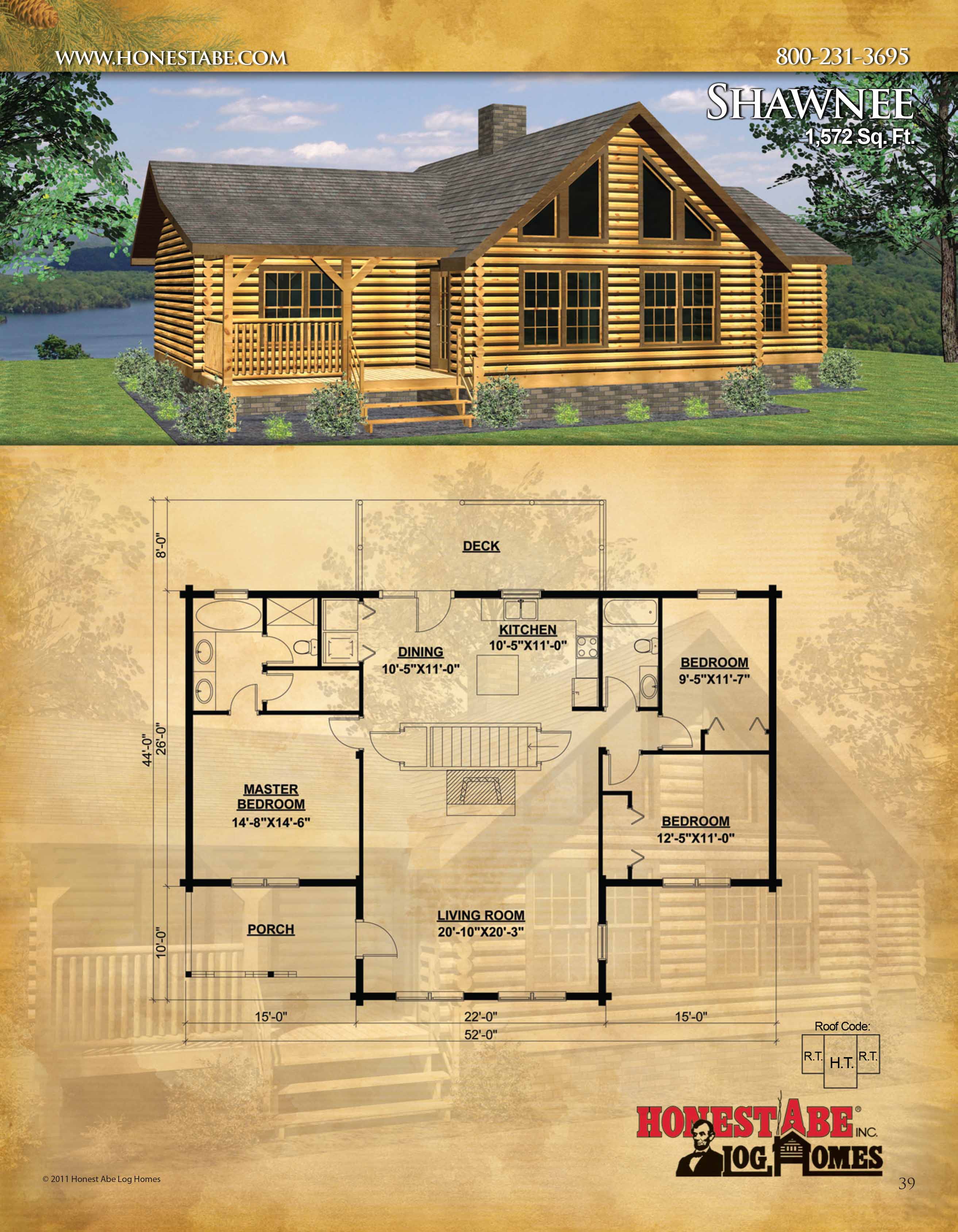 One Bedroom Log Cabin Floor Plans